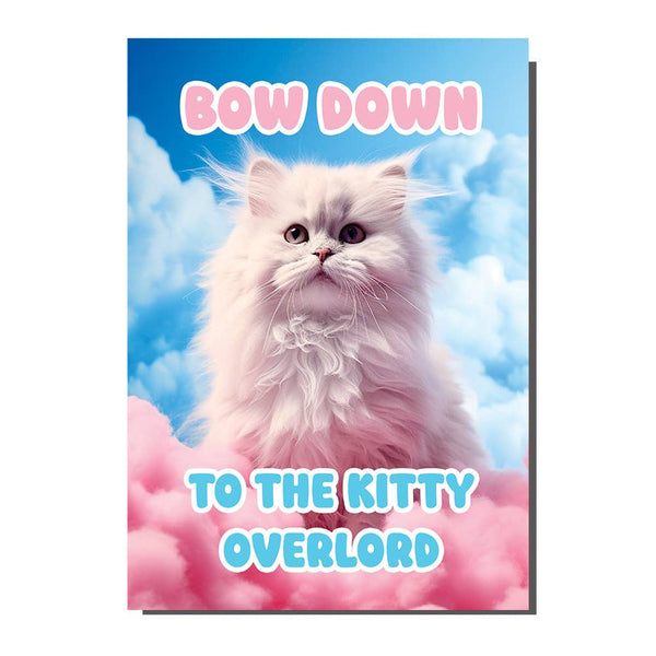 Bite Your Granny - The Kitty Overlord Big Fluffy Cat Inspired Greetings Card  