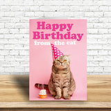 Dean Morris Cards (US Duties and Taxes Paid) - Happy Birthday from the Cat Greeting Card