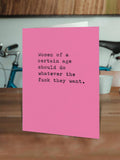 Brainbox Candy - Funny Greetings Card - Women Certain Age by Hayden Kays