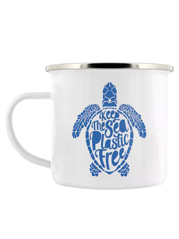 Keep The Sea Plastic Free Enamel Mug