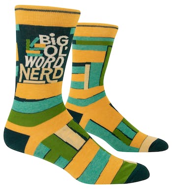 Big 'Ol World Nerd Men's crew Socks