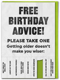 Brainbox Candy - Funny Greetings Card - Birthday Advice by Brainbox Candy