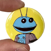 Mash Get Smash Alien Button Pin Badge