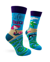 Life's a Beach Women's Crew Socks by Fabdaz
