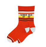 Sober AF retro style unisex socks