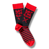 Eat the Rich slogan socks
