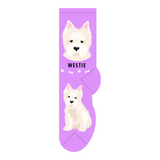 Westie dog socks - one size adults