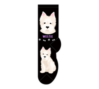 Westie dog socks - one size adults