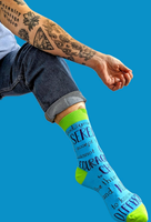 Serenity Prayer socks blue & green