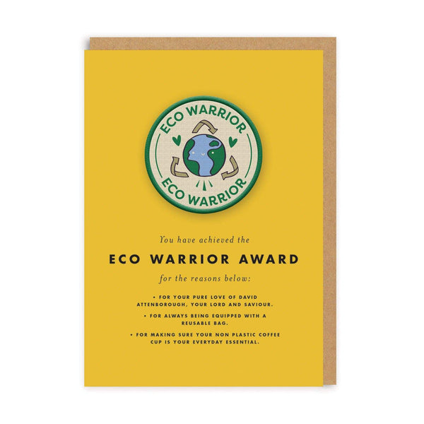 Eco Warrior + Woven Patch Greeting Card