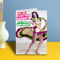 Dean Morris Cards - Go On, Flash Your Gusset Greeting Card