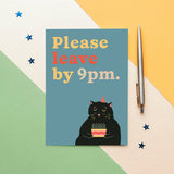 Cath Tate Cards - LEAVE BY 9