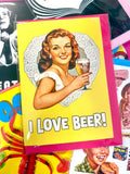 Bite Your Granny - I Love Beer Kitsch Greetings Card