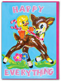 Brainbox Candy - Funny Greetings Card - Happy Everything by Magda Archer