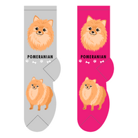 Pomeranian dog socks - one size adults