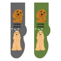 Cocker Spaniel dog socks - one size adults