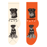 Schnauzer dog socks - one size adults