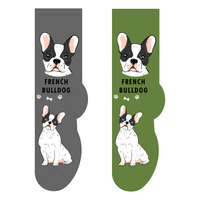 French Bulldog dog socks - one size adults