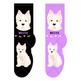 Westie dog socks - one size adults