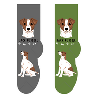 Jack Russell dog socks - one size adults