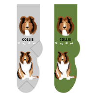 Collie dog socks - one size adults