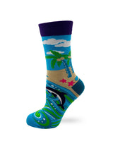 Life's a Beach Women's Crew Socks by Fabdaz