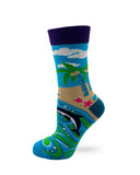 Life's a Beach Women's Crew Socks by Fabdaz