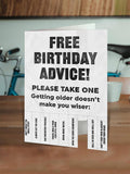 Brainbox Candy - Funny Greetings Card - Birthday Advice by Brainbox Candy