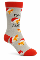 For Fox Sake funny Christmas novelty crew socks, size 6-11