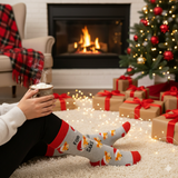 For Fox Sake funny Christmas novelty crew socks, size 6-11
