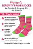 Women's Serenity Prayer socks - pink & green