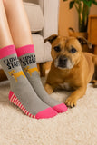 I Love My Staffy Socks - Cotton-Rich Socks for Dog Lovers UK Size 6–11
