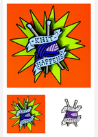 Knit happens enamel badge - gift for knitters