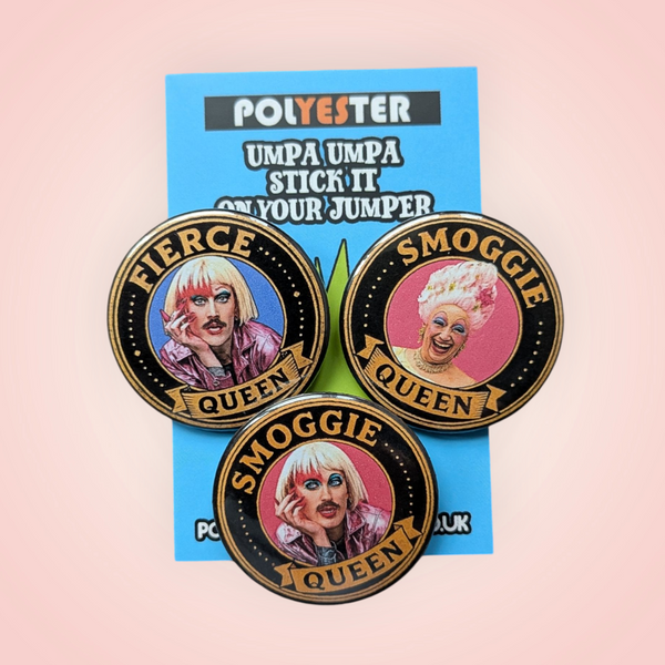 Smoggie Queens badge set of 3