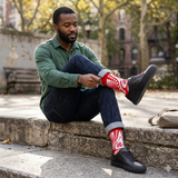 Dashiki Red socks by Afropop size 9-12