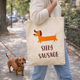 Silly Sausage Tote Bag - 100% Recycled Cotton - Dog Lover Dachshund Gift