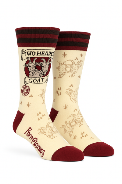 Two Headed Goat Socks by Foot Clothes - adult size