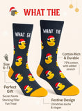 What The Duck funny novelty Christmas socks size 6-11