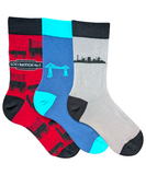 Northeast Industrial Heritage socks - 3 pairs gift set - Tees Transporter Bridge, Steelworks & Locomotion No.1