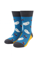 Kids soft and spooky Ghost Socks, by Doris & Dude, size UK 9–12