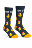 What The Duck funny novelty Christmas socks size 6-11