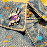 Knit happens enamel badge - gift for knitters