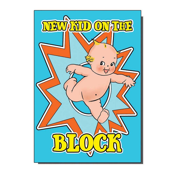 New Kid On The Block New Baby Kewpie Greeting Card