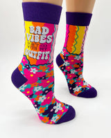 Bad Vibes Don't Go With My Outfit Women's Crew Socks