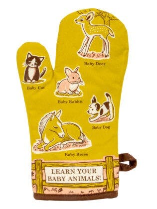 Know Your Baby Animals Oven Glove