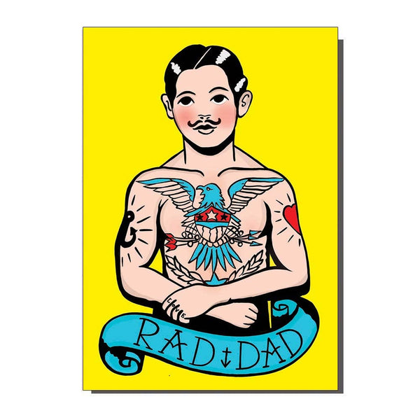 Rad Dad Tattoo Greeting Card
