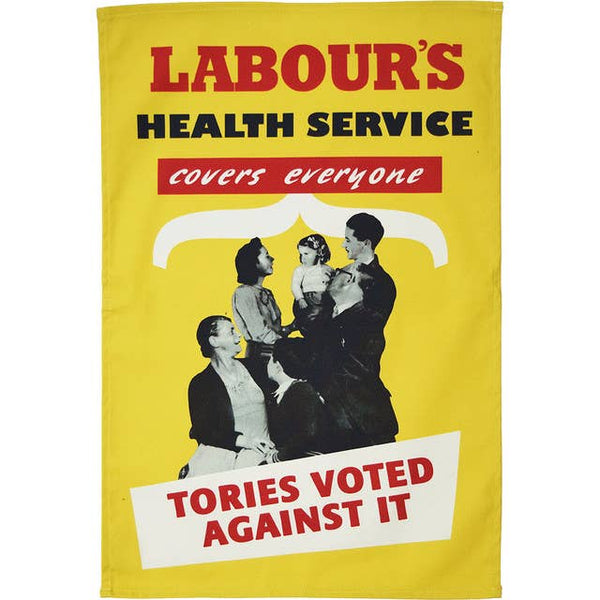 Labour's Health Service Poster Radical Tea Towel