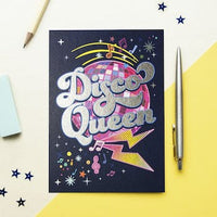 Disco Queen foiled greeting card