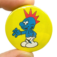 Blue Punk Button Pin Badge