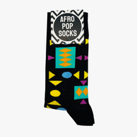 Retro Black socks by Afropop